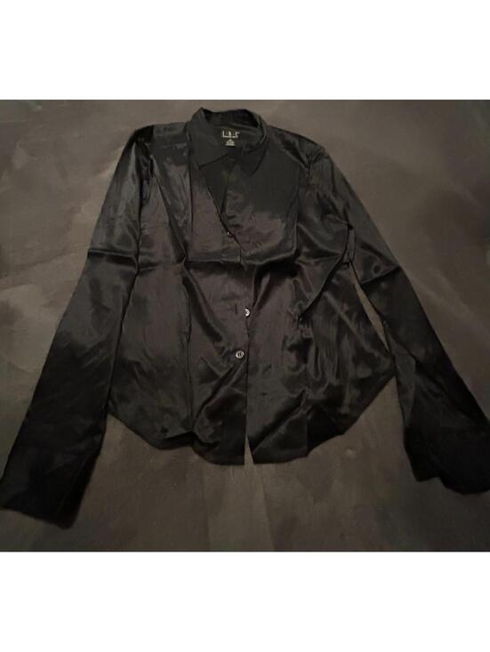 INC International Concepts Tops - Black I.N.C. Silk Shirt - Pre-owned